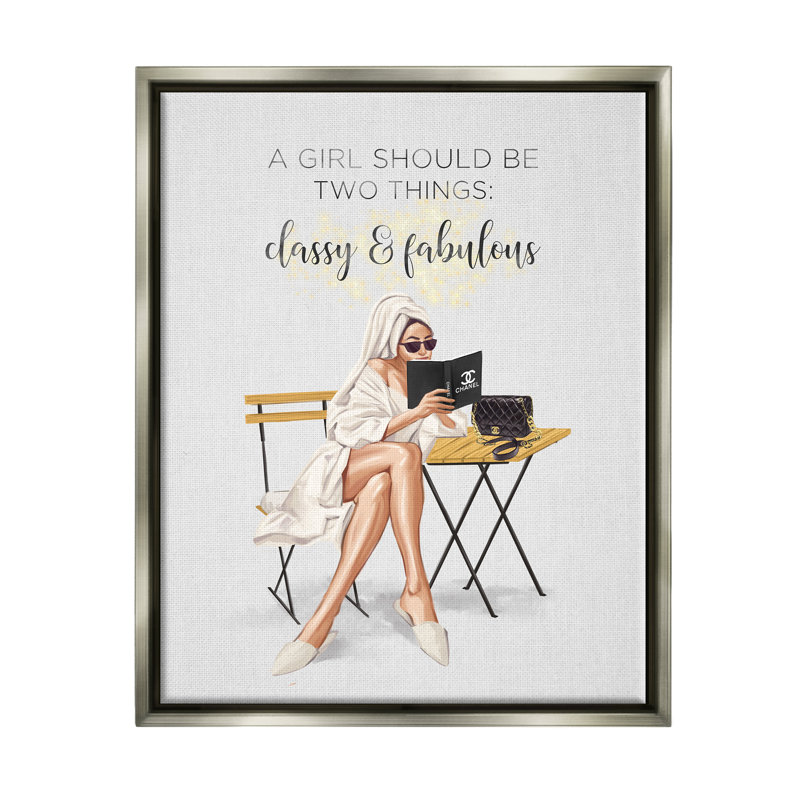 «Classy Fabulous Saying Designer Peigning Fashion Canvas Wall Art» par Ziwei Li, H 31 po x l 25 po x P 1,7 po