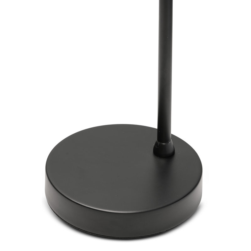 Alakai 41cm Desk Arch Metal Table Lamp with Glass Shade, Black