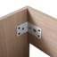 Armoire de salle de bain autoportante 36 po, chêne clair, 2 portes à fermeture douce, tablette réglable, meuble-lavabo à poignées en métal, autoportante, portes avec charnières,