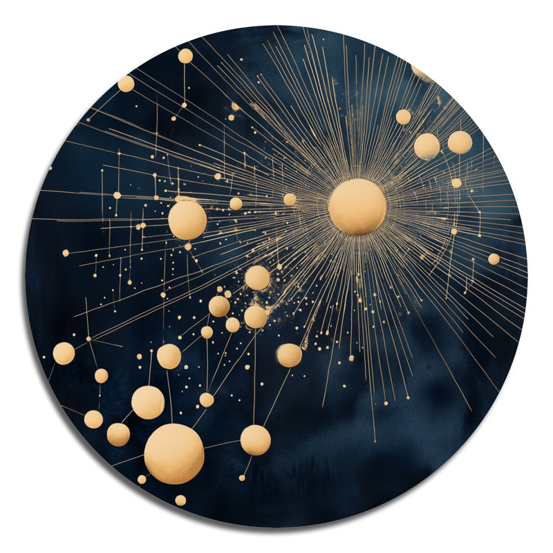 Décoration murale Mod Constellation Burst - étoiles rondes en métal, L 16 po x H 16 po