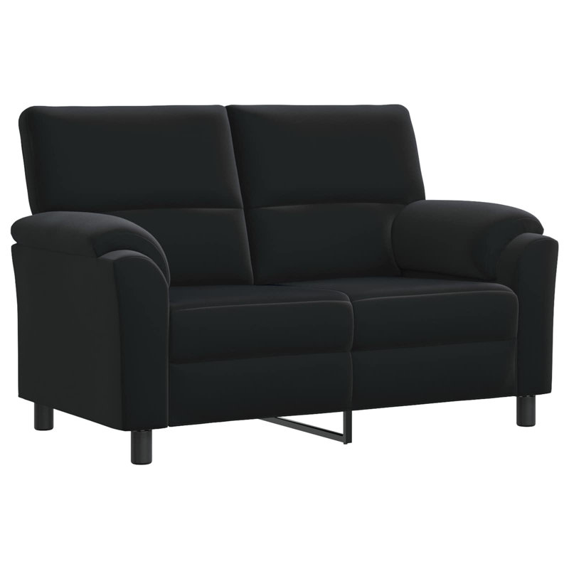 Canapé noir en velours 60,63 x 33,46 x 36,61 pouces, 47.24 in