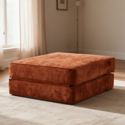 80cm Wide Velvet Rectangle Standard Ottoman