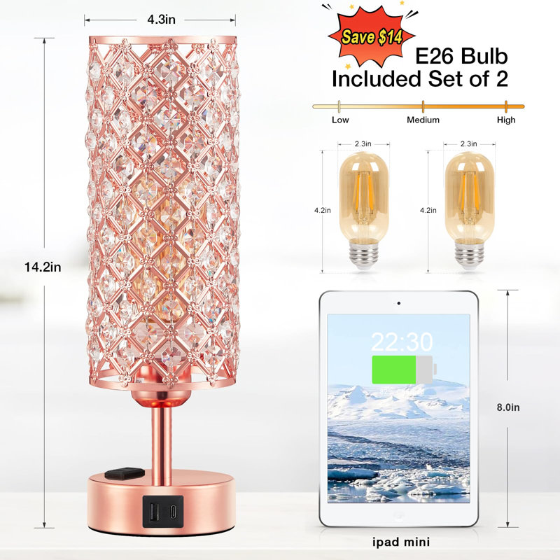 Lampe de table Calliope, Rose