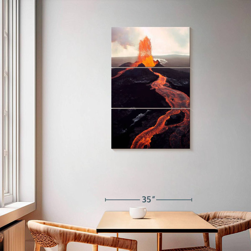 Alvord Kilauea Volcano Erupting, 57'' H X 36'' W