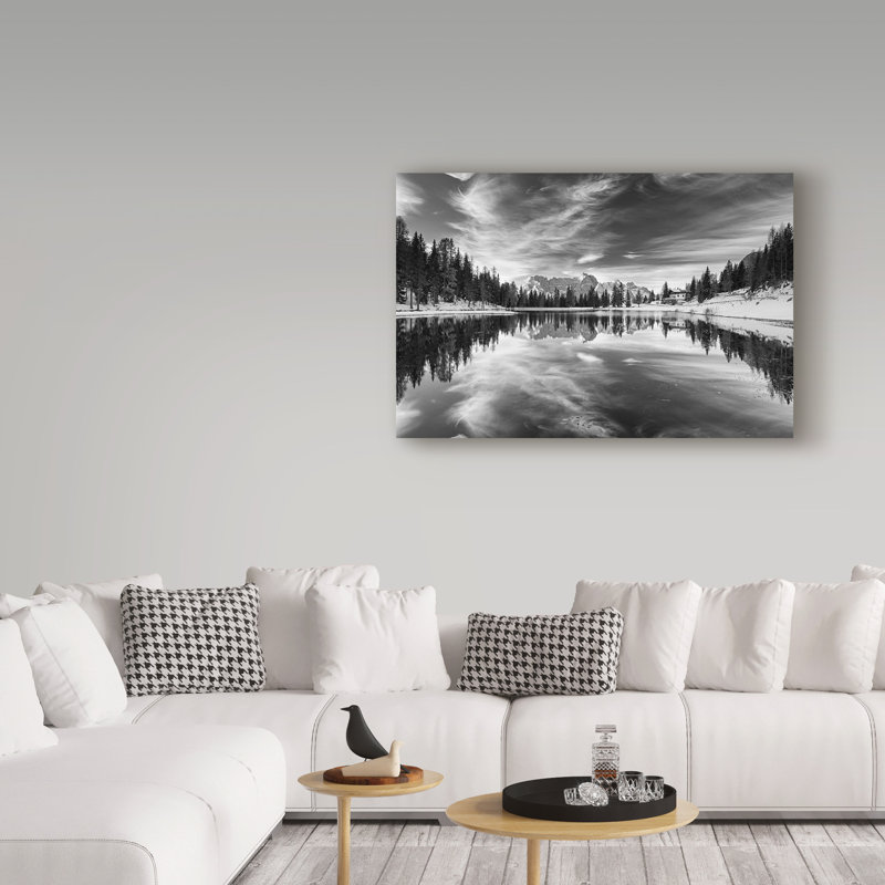 « alpine reflection », reproduction de photo sur toile tendue, H 22 po x l 32 po