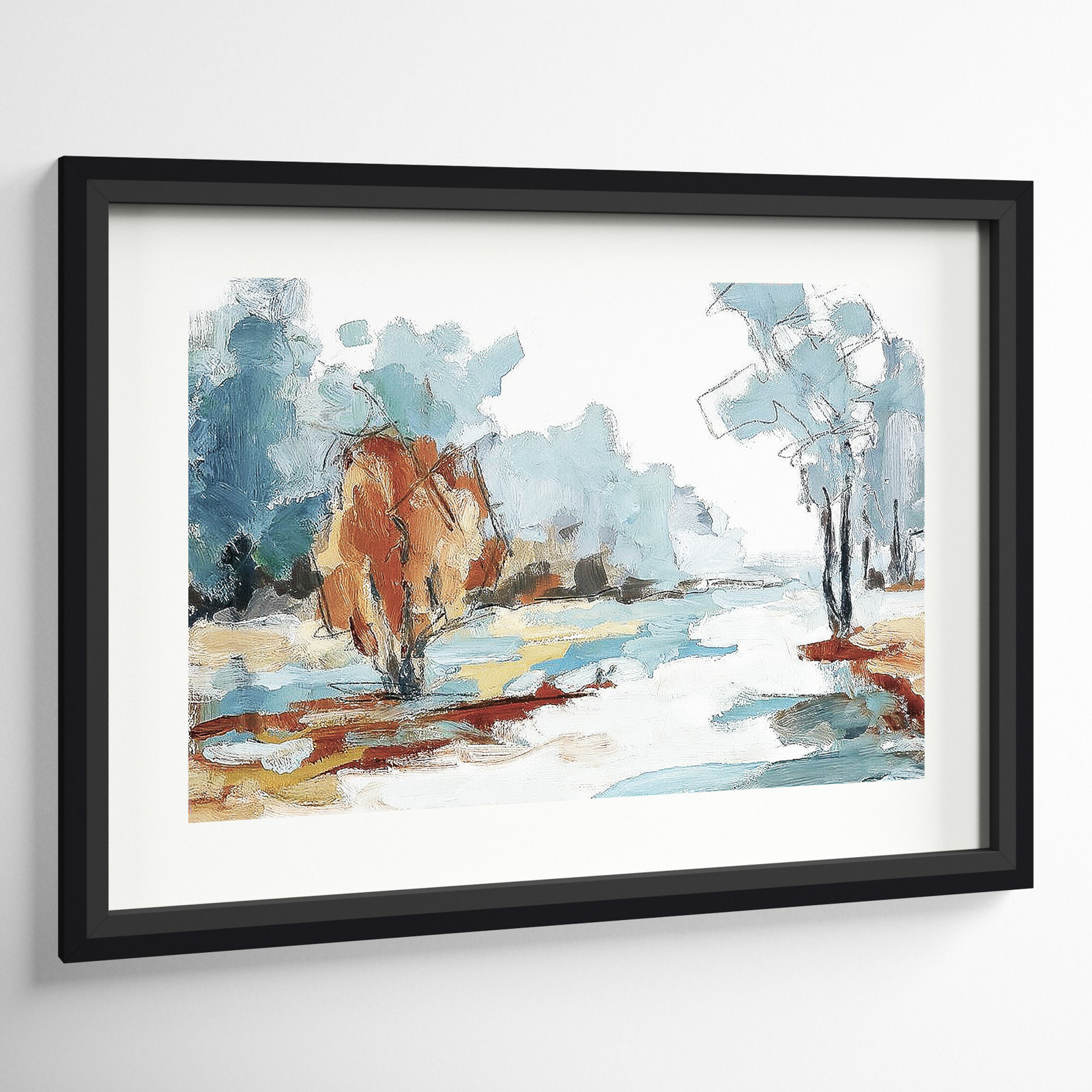Backroads VI by Jacqueline Ellens, 31" H x 43" W, Black Framed Paper