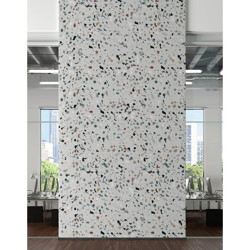Murale Grise Terrazzo, L 144 po x l 108 po