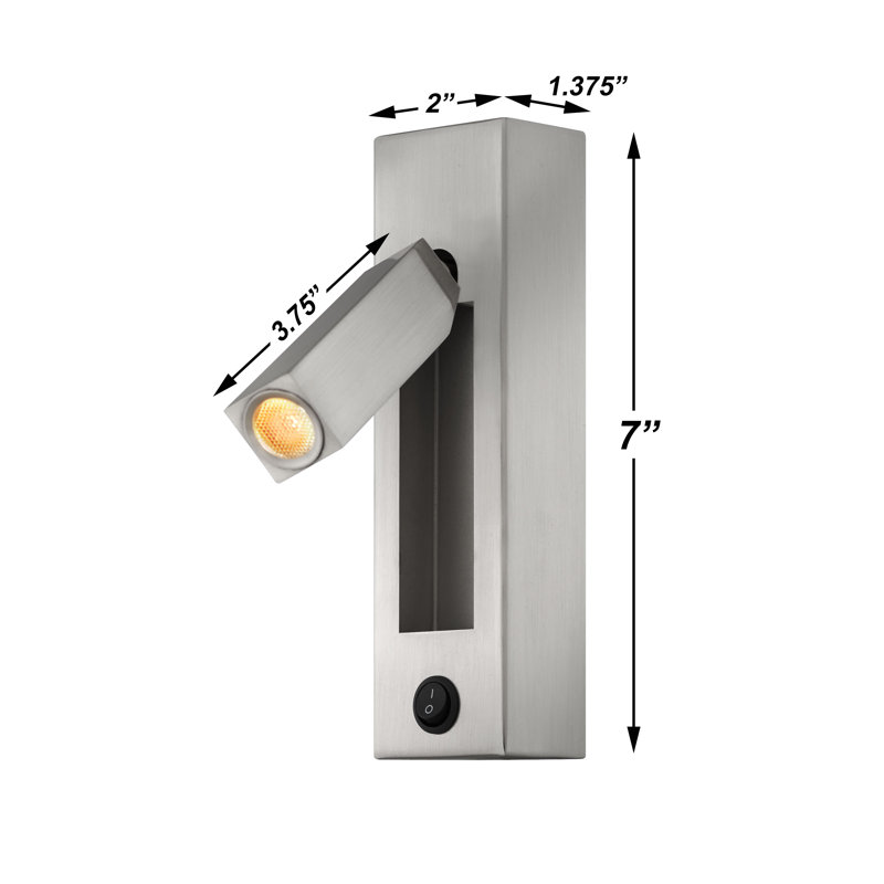 1-Light LED Plug-In Task/Reading Headboard Lamp