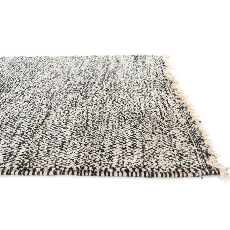 Tapis noir et blanc Mosser