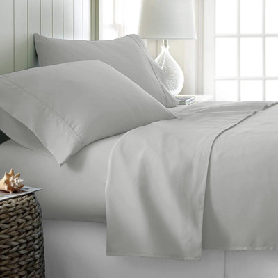 Ensemble de draps en microfibre de couleur unie avec taies d'oreiller 9000 Paarizaat - Pour lit simple, double, grand et très grand