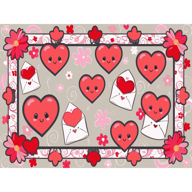 Tapis des fêtes de fin d'année The Holiday Aisle®, Rectangle 5 pi x 7 pi