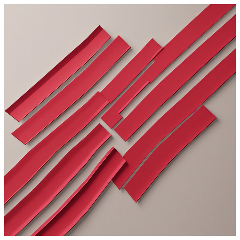 Housses de couette à lignes géométriques rouges, Grand lit