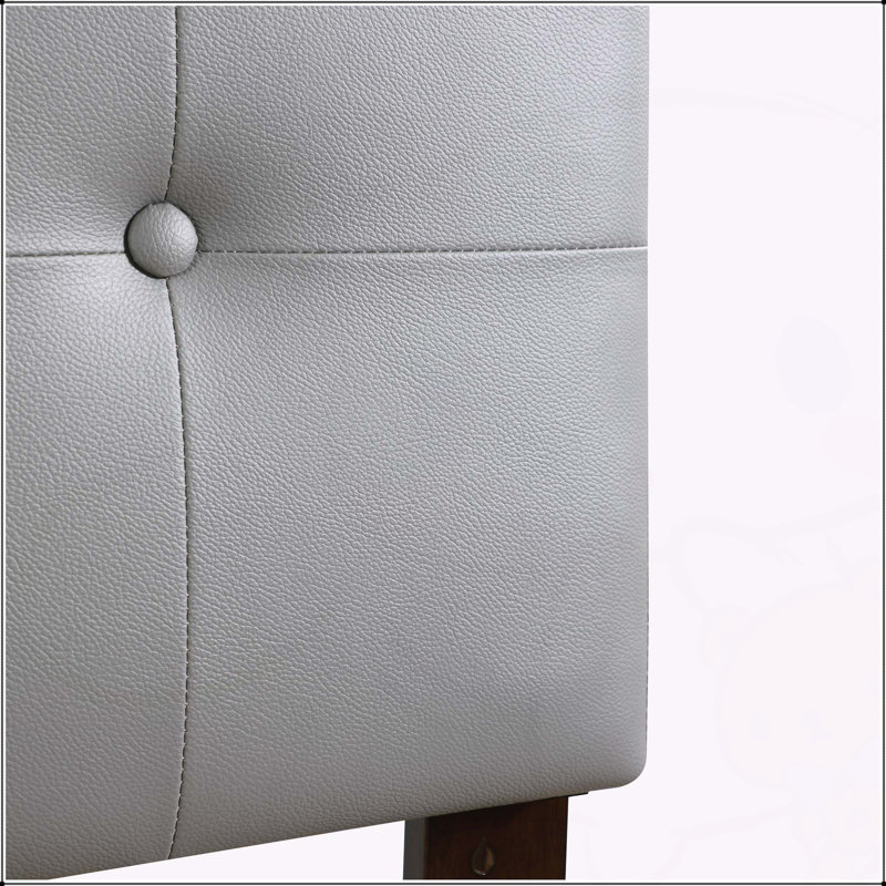 Stylish Light Adjustable Headboard, Full/Double, Light Grey