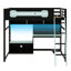 Wood Loft Bed With Desk-628921769