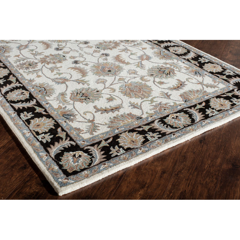 Tapis oriental gris anthracite Annito Reverie, Rectangle de 5 pi x 8 pi