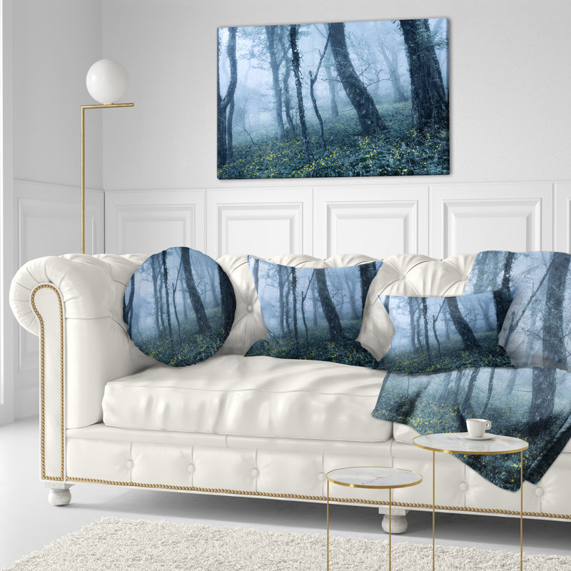 Coussin lombaire Schafer Landscape Trees in Foggy Spring Forest