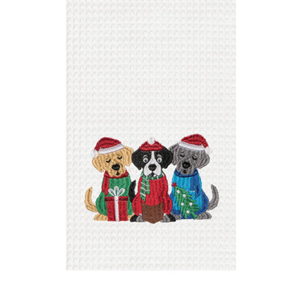 Serviette de cuisine Carolin Dogs Waffle Weave