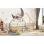 Lit double en bois en forme de maison avec clôture, garde-corps, naturel-1518076595-1518076592