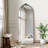 Arch Wood Full Length Mirror Freestanding Mirror Wall Mirror with Carved Design-770898517-770898514