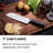 CHLLO Series Othello CL-FK6 Classic Knife Set with Wooden Block Kitchen Knives, Silver