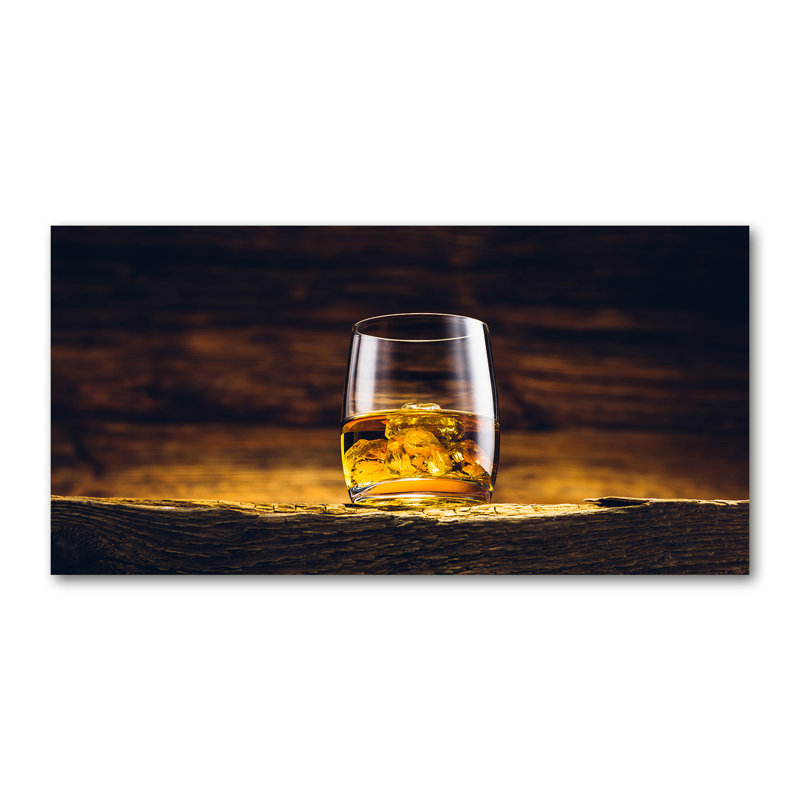 Bourbon In A Glass - Wrapped Canvas Print