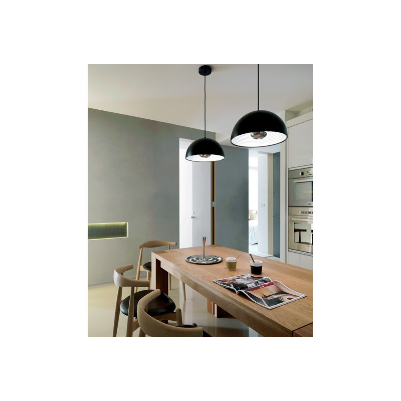 Dome 1 - Light Pendant, Matte Black, 78.7" H x 14.2" W x 14.2" D