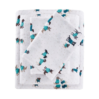 Gracie Mills Toasty Cotton Flannel Printed Sheet Set