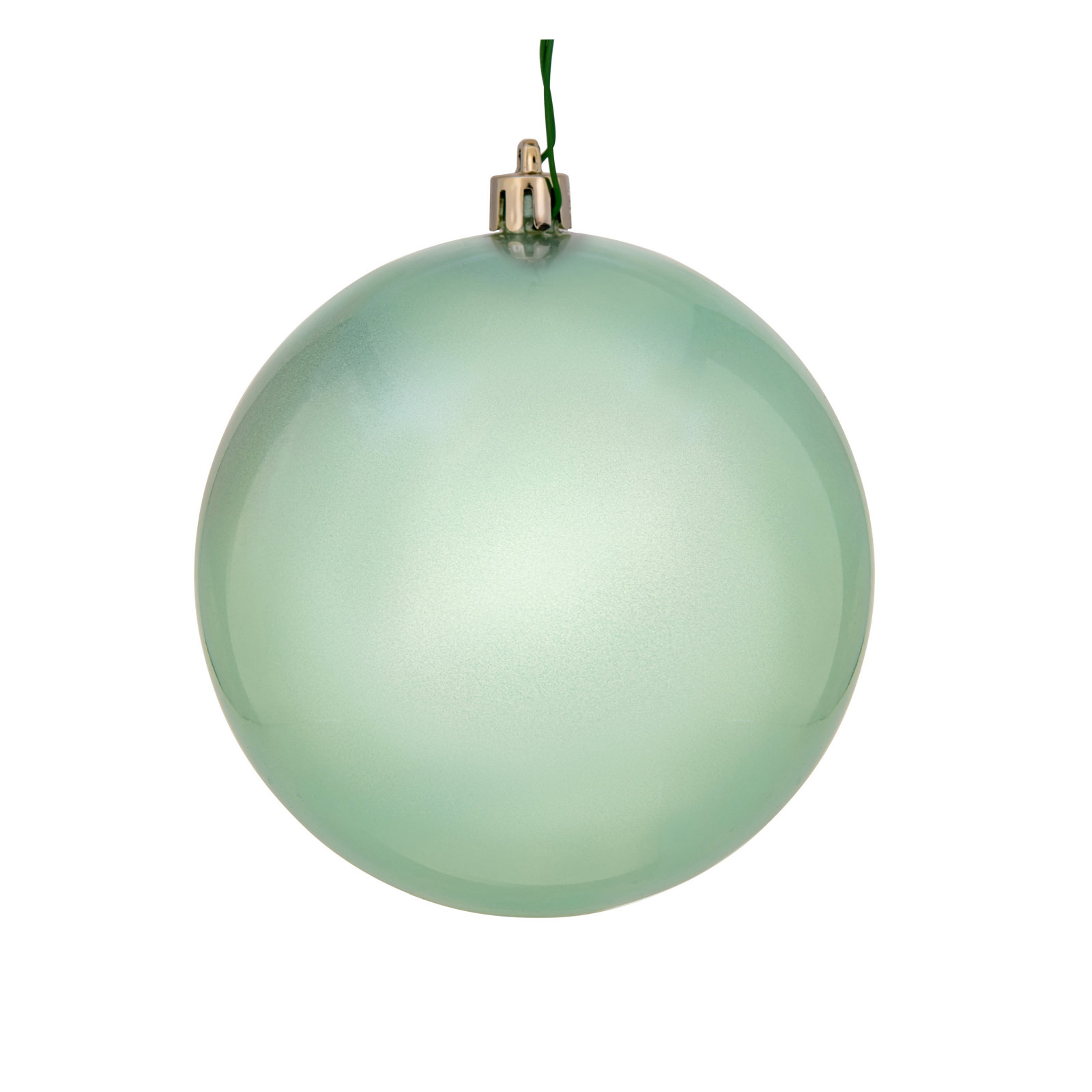 Holiday Décor Ball Ornament, 3" H x 3" W x 3" D, Frosty Mint