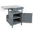 Mavis  40.5" Rustic Outdoor Grill Cart With Stainless Steel Top And Drop-Leaf Extension-125902262