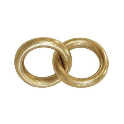 Circle Link Object in Shiny Brass Finish