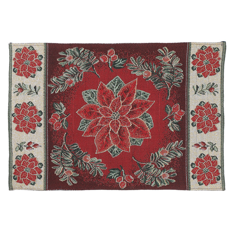 Napperon en poinsettia 18 po