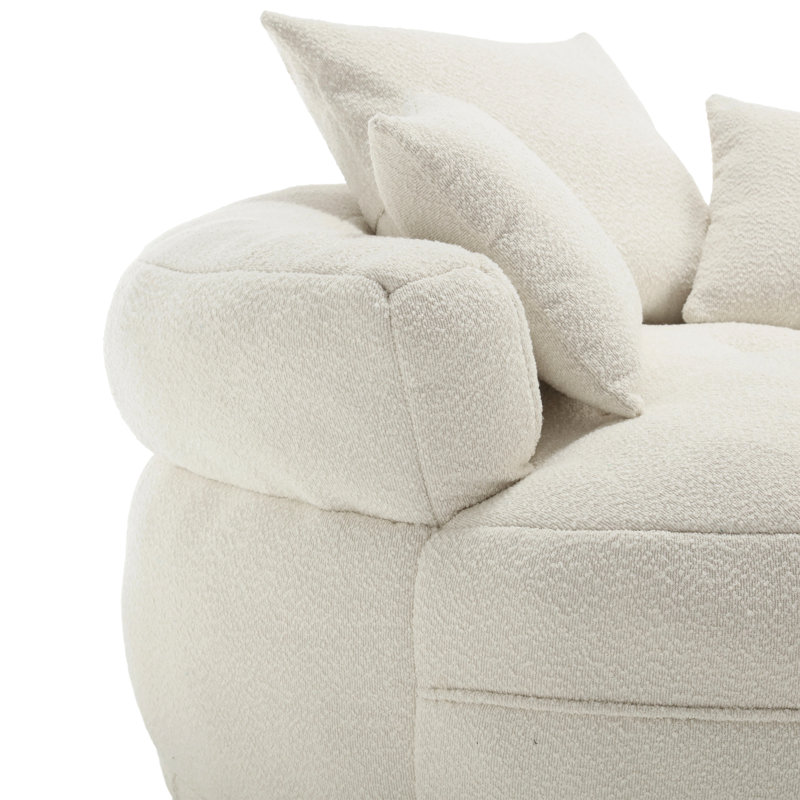 Canapé-lit simple Chenille, Beige Boucle