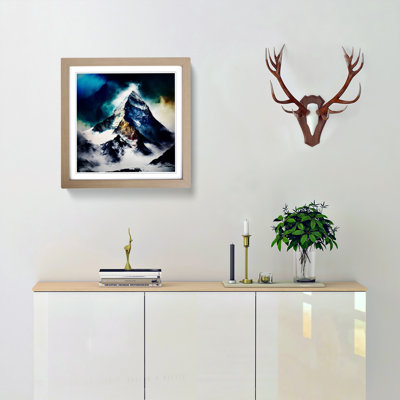 Mount Everest Abstract Expressionism - Framed Print