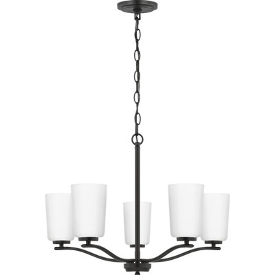 Lustre classique à 5 lumières avec abat-jour Rozelyn