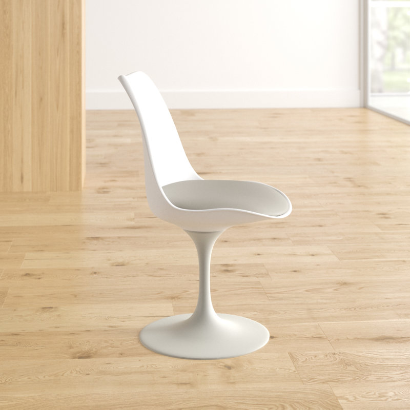 Upholstered Dining Chair, Gray Faux Leather
