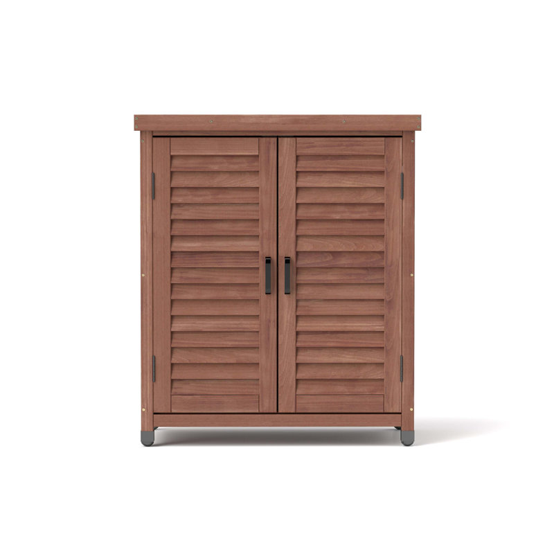 Potting Bench with Storage Cabinet, Brown