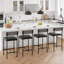 Upholstered Bar Stools with Back & Footrest, Dining Room-659656084-659656089-659656092