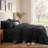 Bedsure Twin-XL Pintuck Bed-in-a-Bag- Black Pinch Pleat Comforter with Sheets, Pillowcases & Shams-101518292-101518301