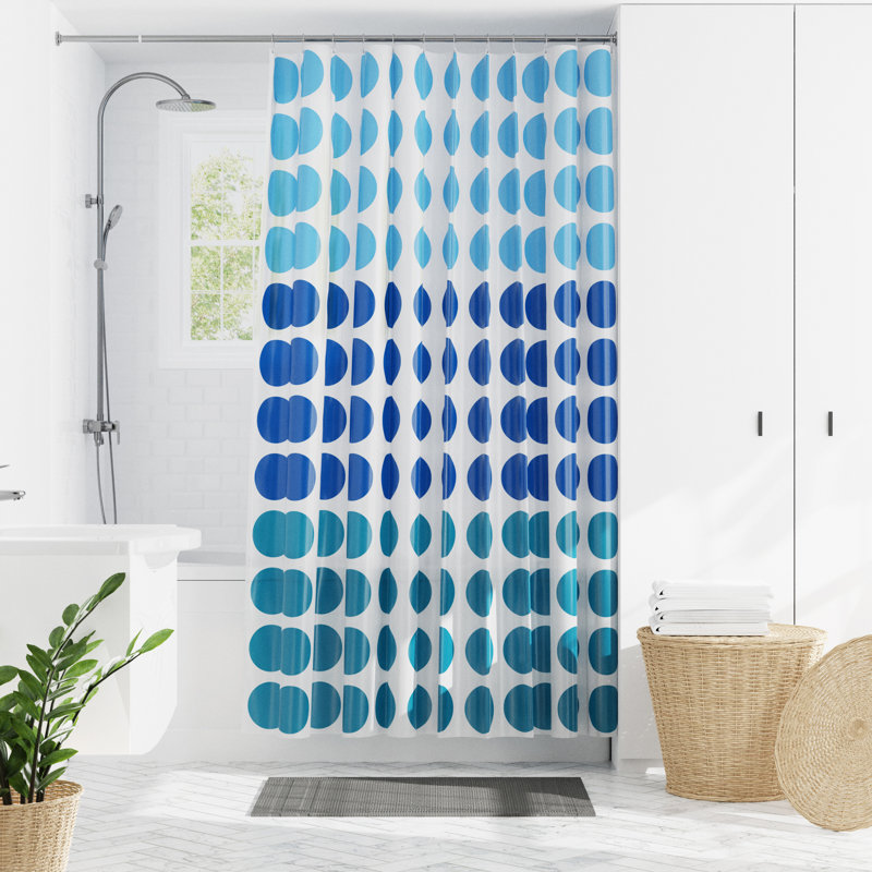 Ensemble de rideau de douche et crochets Trina Dot PEVA