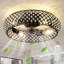 Ventilateur de plafond moderne en cristal 20 po avec éclairage et télécommande