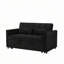 Canapé-lit 55 po 3-en-1 convertible, canapé-lit futon double en velours avec dossier réglable, sac de rangement et coussin, pour le salon, la chambre à coucher