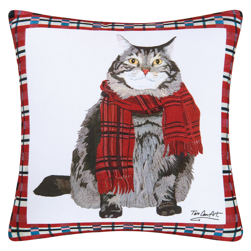 Coussin décoratif d’intérieur/d’extérieur Fat Cat
