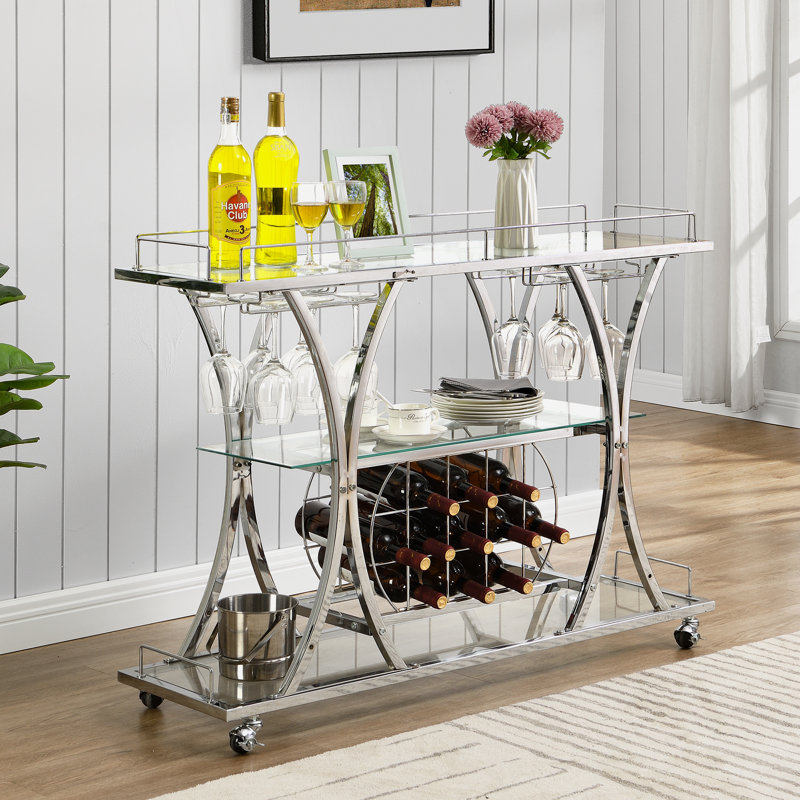 Forbin Serving Cart, Chrome