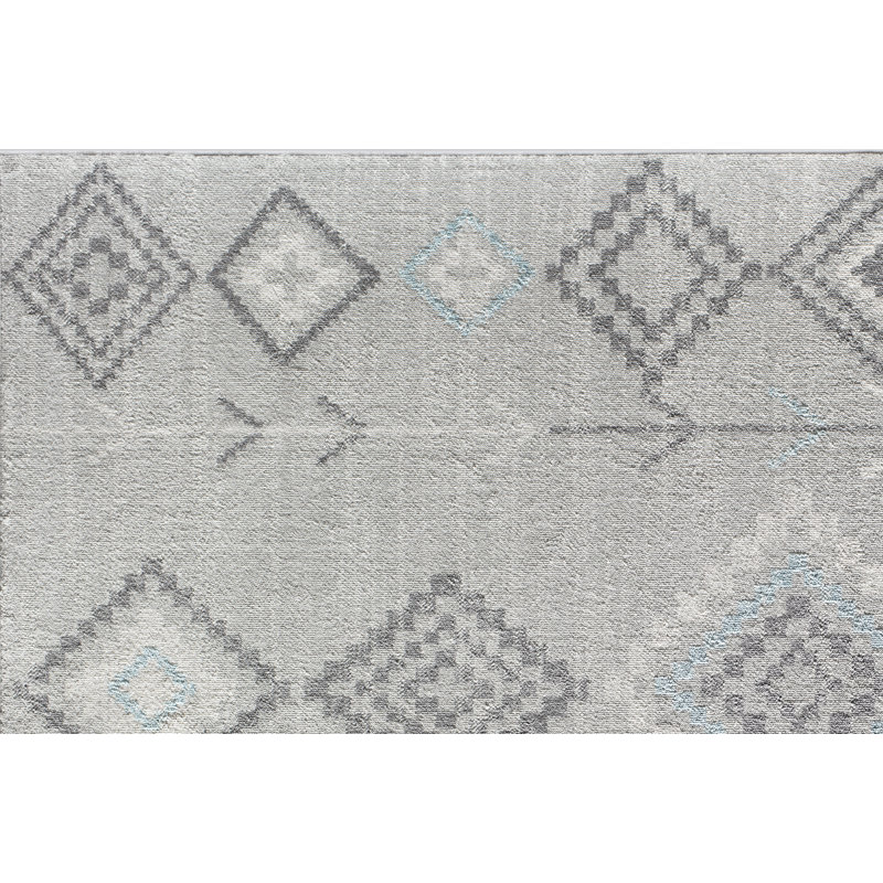 Bodrum Tribal Native Turquoise Area Rug, Rectangle 2' x 4'