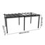 10x20ft Aluminium Pergola with Retractable Roof-575306553-575306558