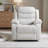 37" Wide Modern Polyester Blend Soft Backrest Manual Recliner with Massage & Heating Function Beige-1271586352