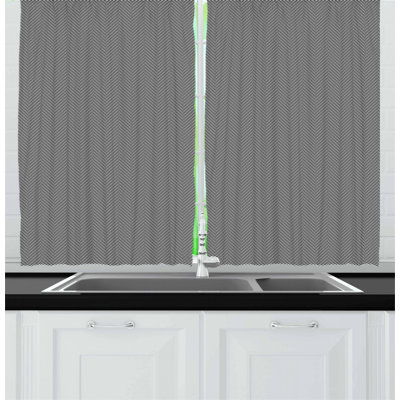 Chevron Tailored Kitchen Curtain