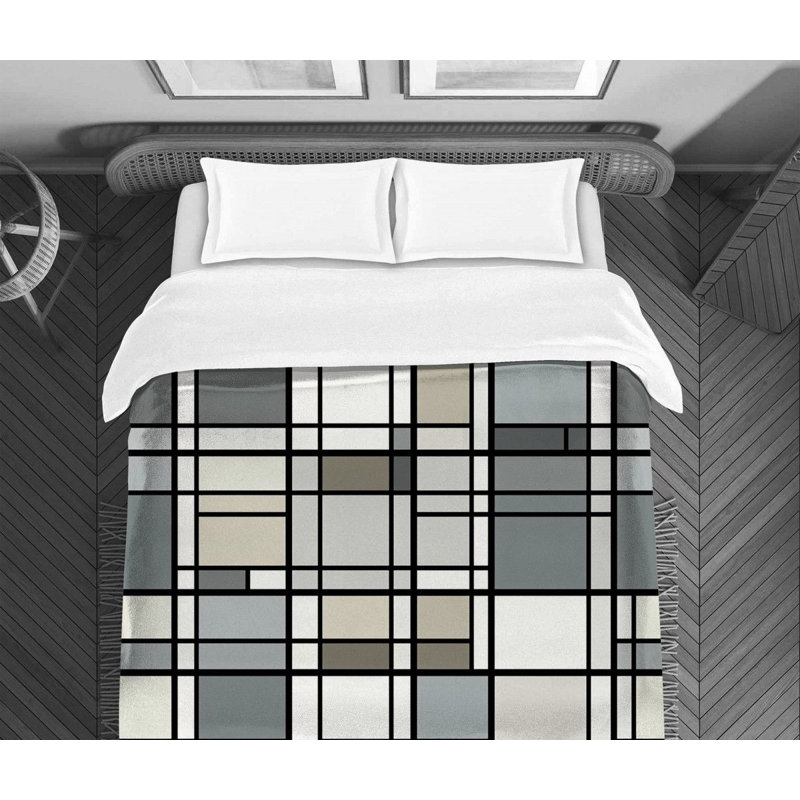 Mondrian Geometric Shapes Comforter