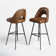 Etna Swivel Upholstered Counter Stool with Metal Frame