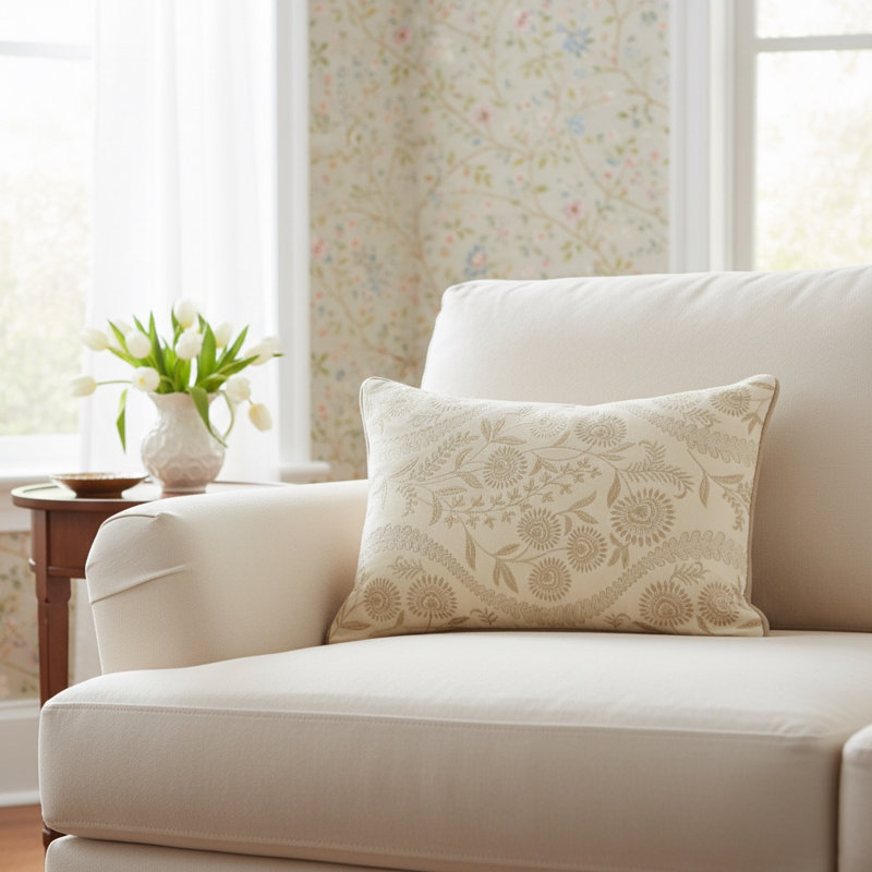 Coussin 100% coton, Down Alternative